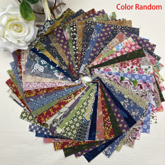 50pcs Dark DIY Printed Cotton Fabric Random 50