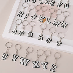 26pcs Letter Keychain Pendant Bag Keyring Charm Accessories