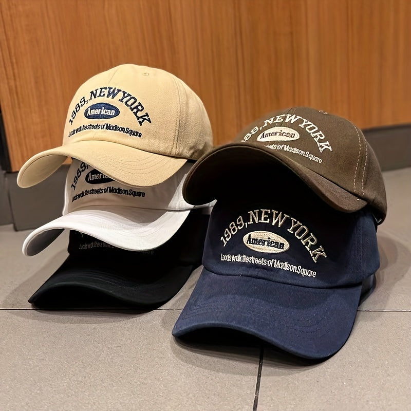 1989 Embroidered Baseball Cap Adjustable Sun Hat for Men Women
