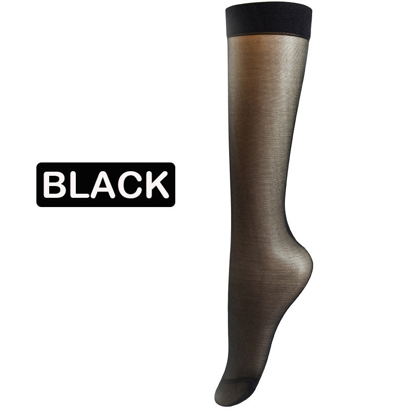 5 Pairs Women's Comfort Sheer Solid Socks Stockings Hosiery