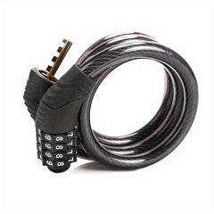 Mountain Bike 4-Digit Combo Lock Steel Wire Chain Cycling Equipment