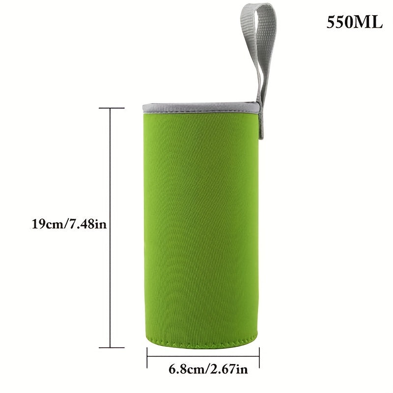 Insulated Glass Water Bottle Cover - Protective Cup Sleeve