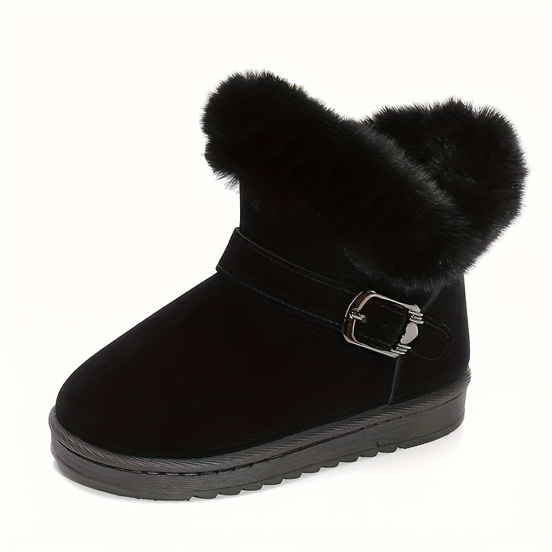Boys' Soft Warm Snow Boots - Outdoor Winter Hiking Boots