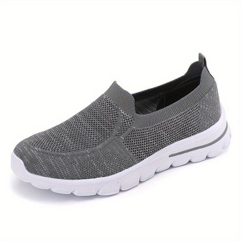 Women's Knitted Flat Shoes Soft Sole Slip On Sock Sneakers