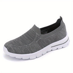 Women's Knitted Flat Shoes Soft Sole Slip On Sock Sneakers