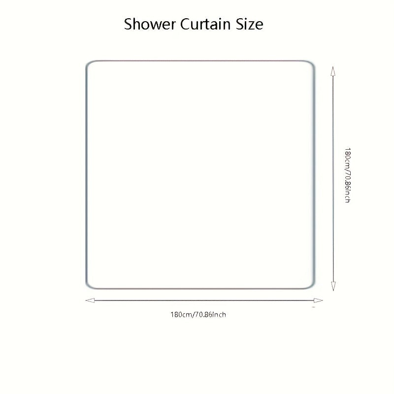 Marble Pattern Bath Rugs & Shower Curtain Set
