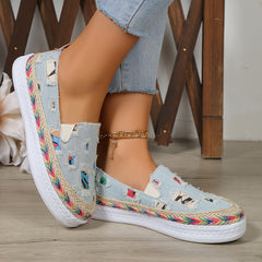 Women's Heighten Flat Skate Shoes Ripped Low Top Sneakers