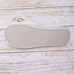 Fuzzy Bedroom Slippers Ladies Shoes with Faux Pearl Decor