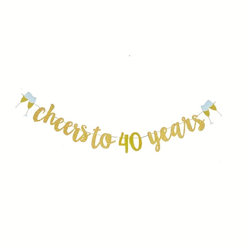 Alphabet Pull Flower CHEERS TO 10 90 Flag Birthday Party Decoration
