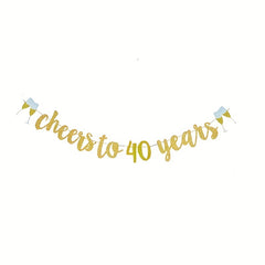 Alphabet Pull Flower CHEERS TO 10 90 Flag Birthday Party Decoration
