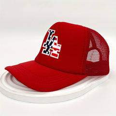 LA Embroidered Unisex Trucker Hat Solid Baseball Cap Dad Hats