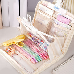 Large Capacity Pencil Case Stationery Box Portable for Office School Girls