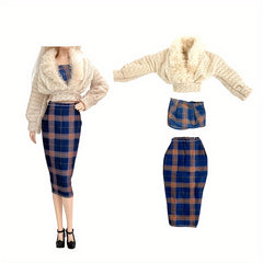 6 Doll Clothes Dress Fur Coat Top Pants Clothing For 29 97 Cm Doll
