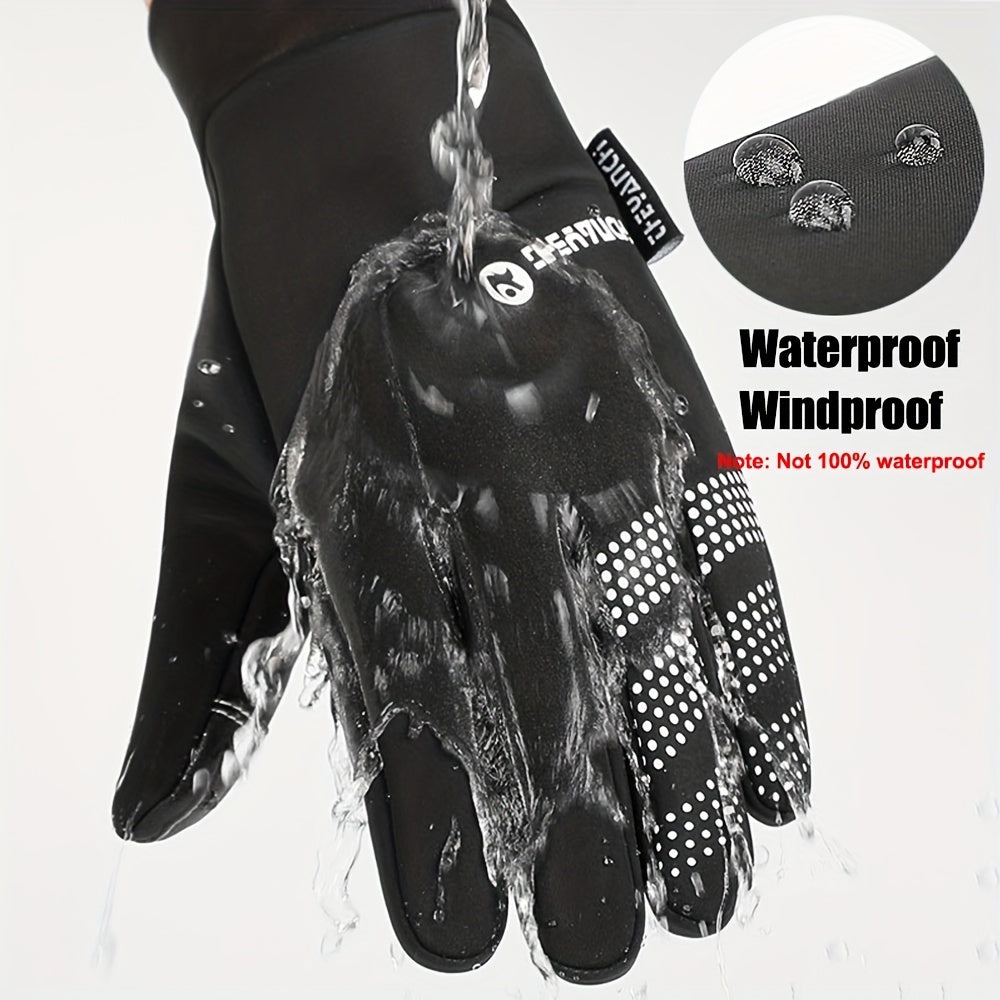 Men's Winter Windproof Waterproof Warm Touch Screen Gloves