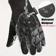 Men's Winter Windproof Waterproof Warm Touch Screen Gloves