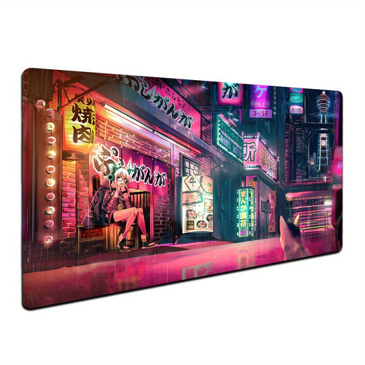 Anime Tokyo Street Gaming Mousepad 60 X 35 Non Slip Rubber Base