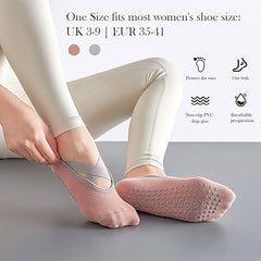 2 Pairs Non slip Yoga Socks Dance Ballet Grip Socks