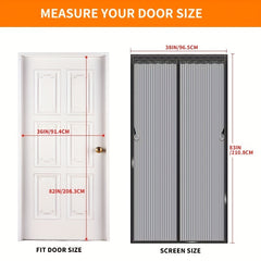 Heavy Duty Magnetic Screen Door Self Sealing Closure Easy Install Mesh