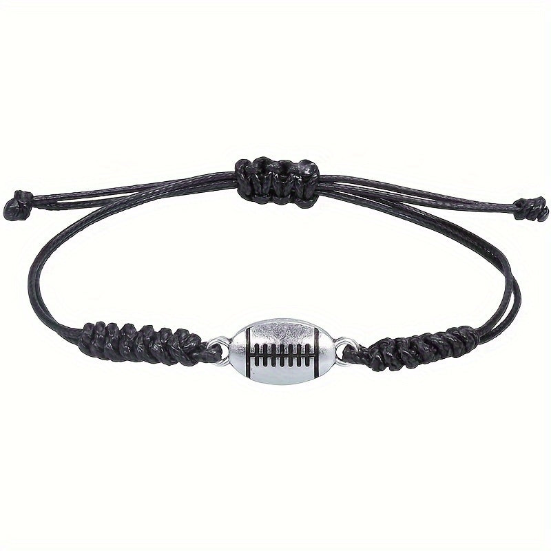 Adjustable Charm Alloy Bracelet Baseball Football Basketball Volleyball