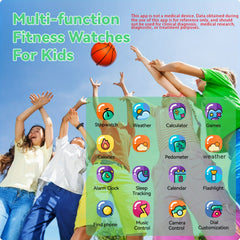 Kids Smart Watch with Sleep Monitor, Games, Alarm, Waterproof - Boys/Girls