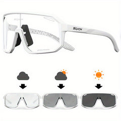 SCVCN Photochromic Cycling Glasses Men Women Windproof
