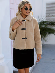 Warm Teddy Coat Open Front Long Sleeve Winter Outerwear Women's Clothing