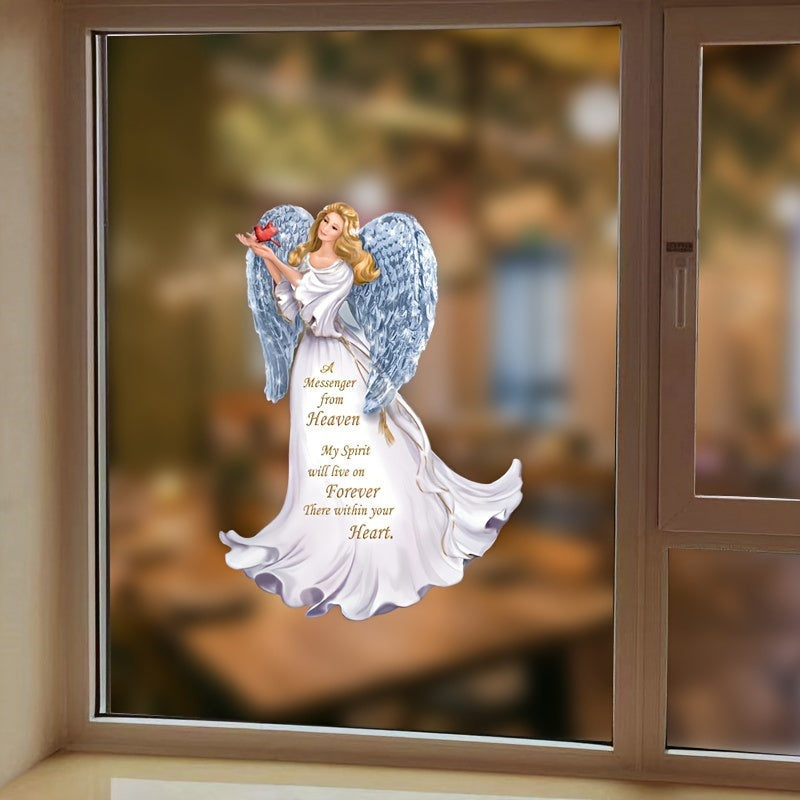 Angel Christmas Ornament Sticker Window Glass Decoration PVC Sticker