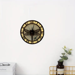 Wooden Carved Craft Nursery Night Light Clock