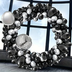 83pcs Silvery Disco Aluminum Balloons for Party Decorations