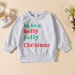 Girls Funny Letter Print Sweatshirt Long Sleeve Casual Pullover Top