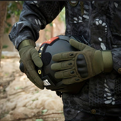 Men's Touchscreen Motorcycle Gloves Hard Knuckle Palm Pads