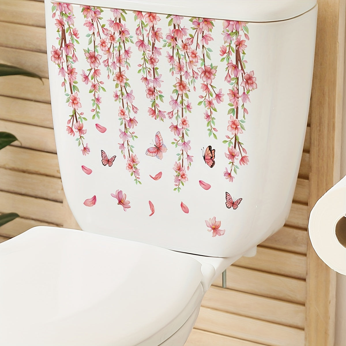 Flower Butterfly Wall Sticker Toilet Home Decor