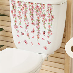 Flower Butterfly Wall Sticker Toilet Home Decor