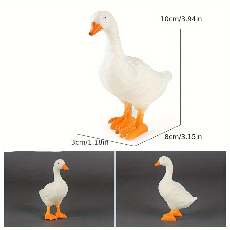 6pcs Farm Animal Toys Rooster Dairy Cattle Sheep Duck Goose He