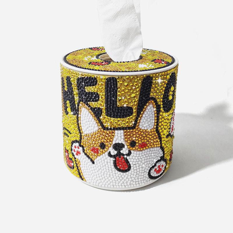 DIY Artificial Diamond Tissue Box 5D Diamond Painting Material Package