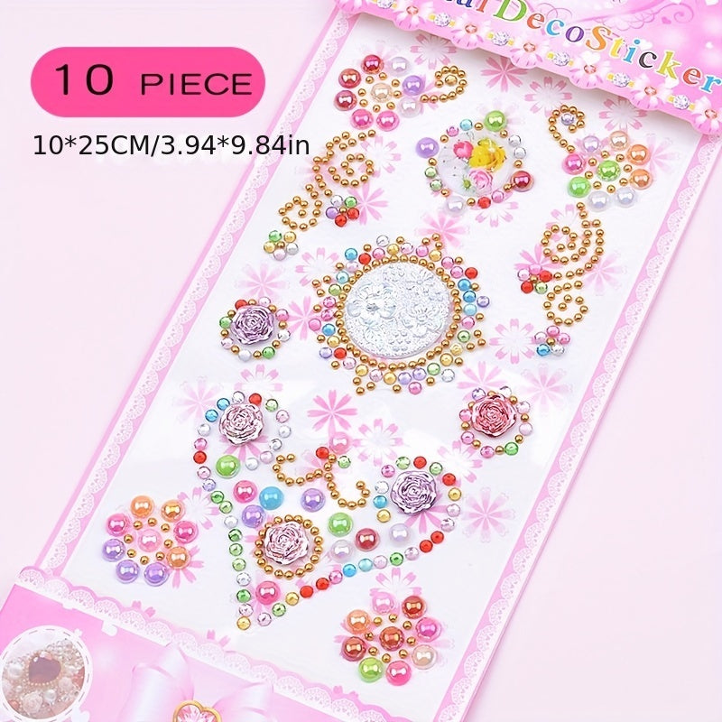 Children Girl Cartoon Crystal Stickers - Baby Princess Reward Gemstone