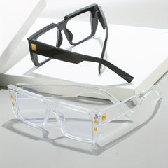 Square Anti Light Glasses Clear Lens for Women Men