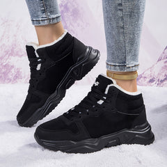 Women's Warm Lightweight Plush Snow Boots Wear Resistance Non Slip Shoes