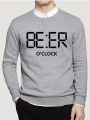 BEER Print Knitted Sweater Men's Pullover
