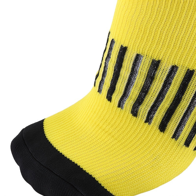 Men's Long Compression Striped Socks for Outdoor Sports