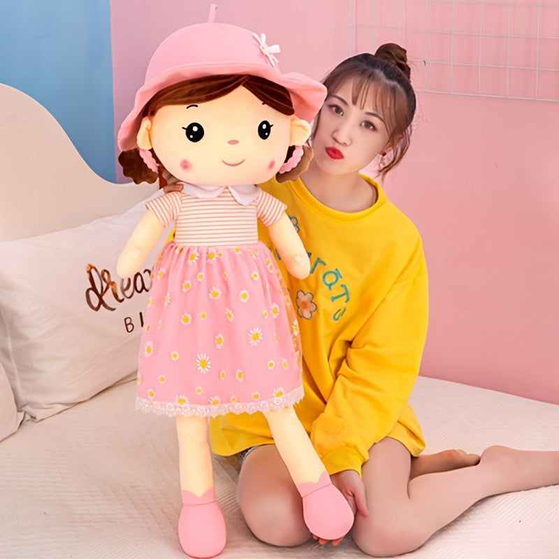 15.75in Flower Fairy Doll Soft Plush Toy w/ Expressive Eyes & Floral Outfit