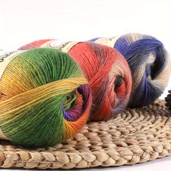 3pcs 100g Rainbow Yarn 3 0 4 0 Double Crochet Fine Rainbow Line Yarn