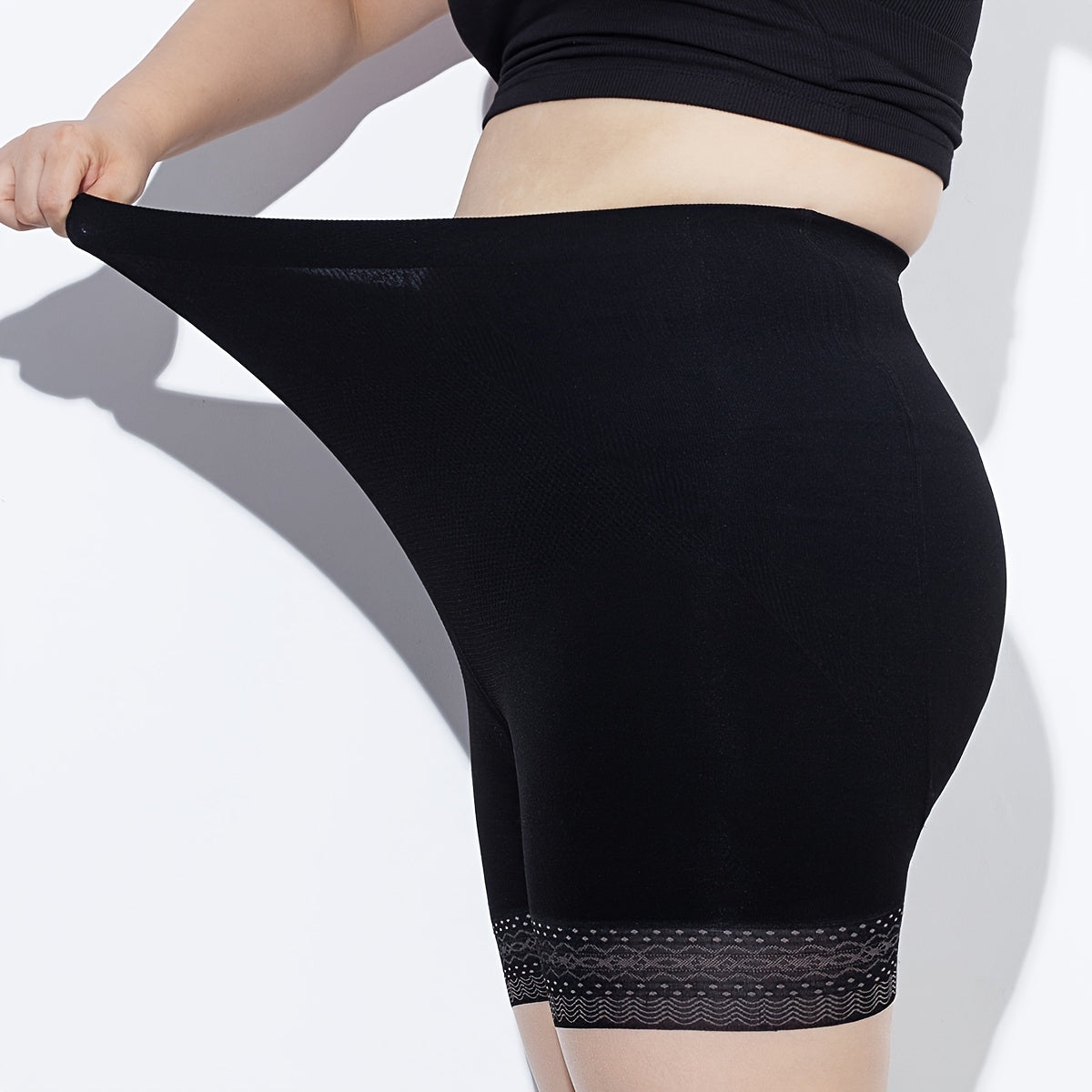 Floral Two Tone Control Top Tights