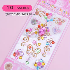 Children Girl Cartoon Crystal Stickers - Baby Princess Reward Gemstone