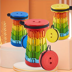 Portable Plastic Fishing Stool Adjustable Folding Stool for Outdoor Activities