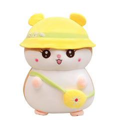 2pcs Hamster Plush Dolls Fluffy Stuffed Animals Soft Pastel Colors Poseable Arms