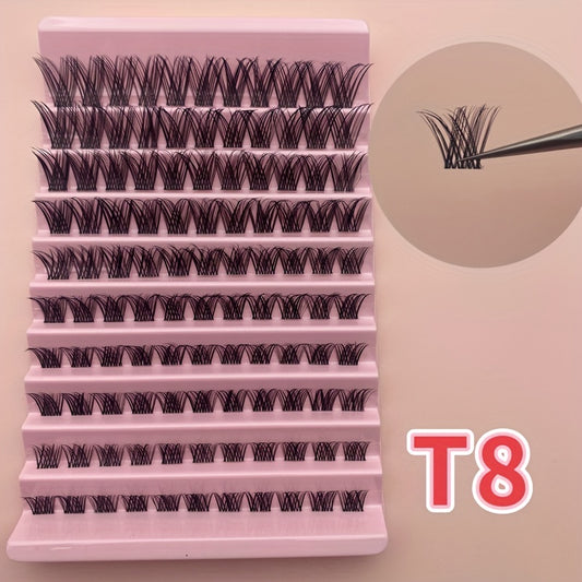 8 16mm Lash Clusters False Eyelashes Extension Kit