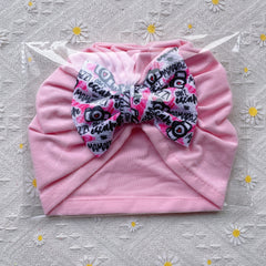 5pcs Baby Bow Hat Stretch Beanie Hat For Newborn Boys and Girls