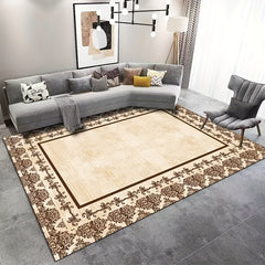 Vintage Nordic Area Rug Light Geometric Pattern Indoor Mat