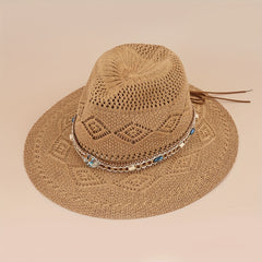Cowboy Jazz Straw Hat Summer Sun Beach Hat